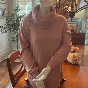 LOFT Pink Cowl Neck Sweater